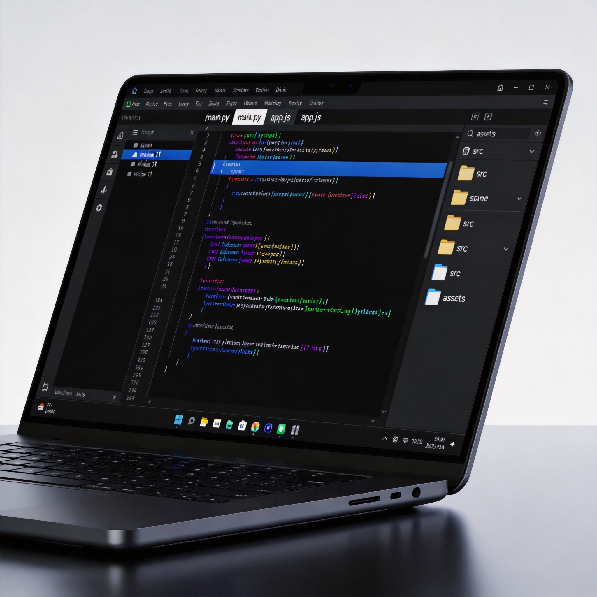 Notepad++ 代码编辑器界面截图 - 支持语法高亮和多文件编辑